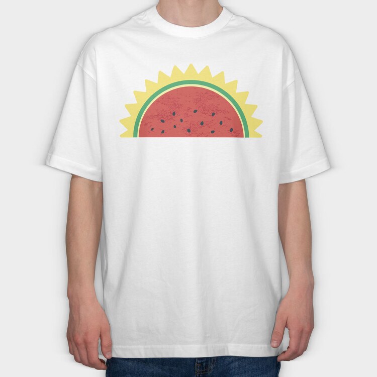 Sun Watermelon, Tricou Oversize Barbati (Unisex)