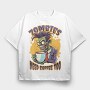 Zombies Need Coffee Too, Tricou Oversize Barbati (Unisex)