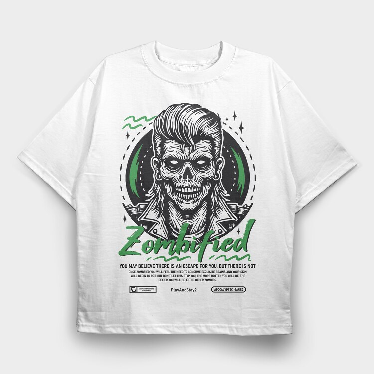 Zombified, Tricou Oversize Barbati (Unisex)