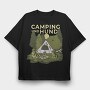Camping and Hund, Tricou Oversize Barbati (Unisex)