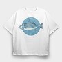 Stripped Bass Fish, Tricou Oversize Barbati (Unisex)