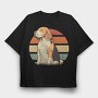 Beagle Sunset, Tricou Oversize Barbati (Unisex)