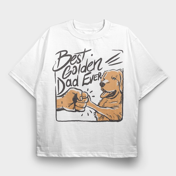 Retriever Dad, Tricou Oversize Barbati (Unisex)