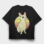 Chihuahua Retro Sunset, Tricou Oversize Barbati (Unisex)