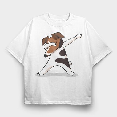 Dab Terrier, Tricou Oversize Barbati (Unisex)
