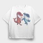 Friends Cartoon, Tricou Oversize Barbati (Unisex)