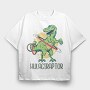 Velociraptor Hula Hoop, Tricou Oversize Barbati (Unisex)