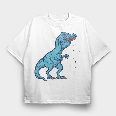 Eating Trex, Tricou Oversize Barbati (Unisex)