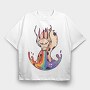 Dragon Rainbow, Tricou Oversize Barbati (Unisex)