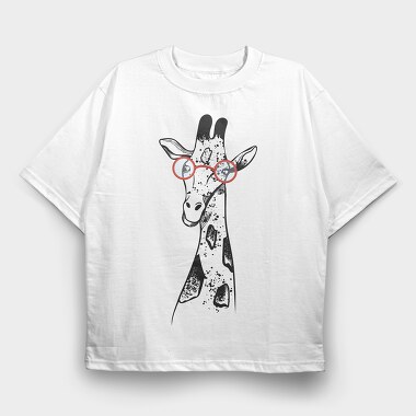 Giraffe Glass, Tricou Oversize Barbati (Unisex)