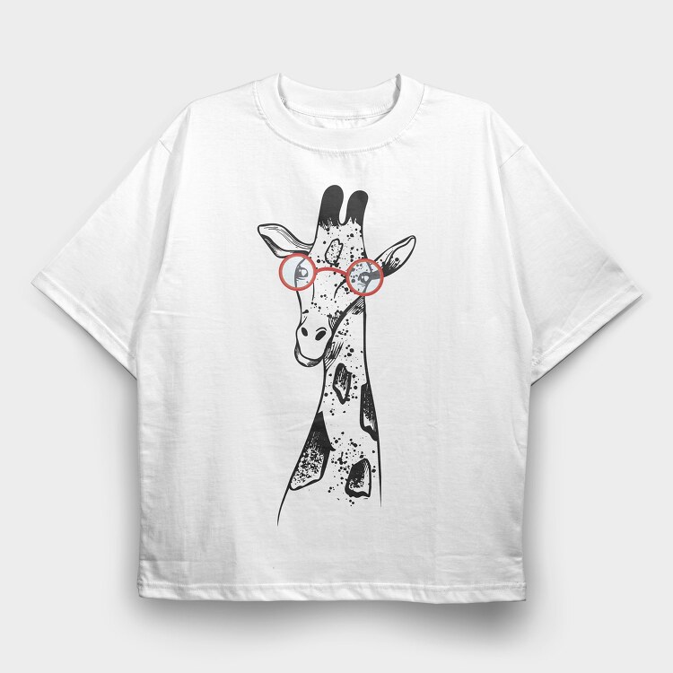 Giraffe Glass, Tricou Oversize Barbati (Unisex)