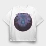Lion Vaporwave, Tricou Oversize Barbati (Unisex)