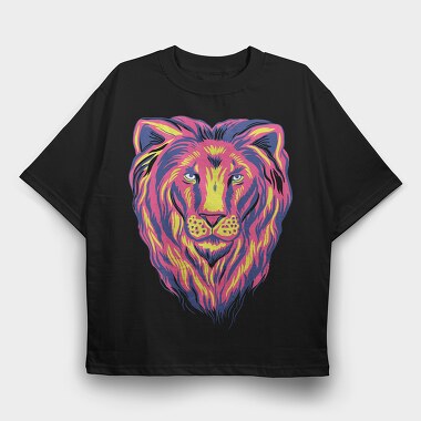 Colorful Lion, Tricou Oversize Barbati (Unisex)
