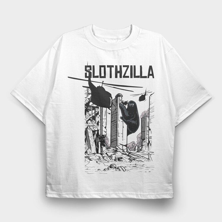 Slothzilla, Tricou Oversize Barbati (Unisex)