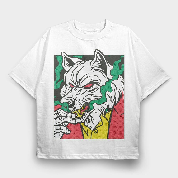 Wolf Smoke Comics, Tricou Oversize Barbati (Unisex)