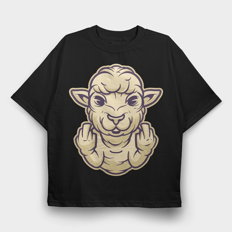 Sheep Finger, Tricou Oversize Barbati (Unisex)