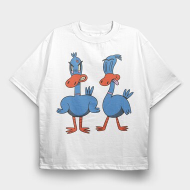 Two Ducks, Tricou Oversize Barbati (Unisex)