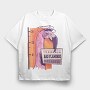 Bad Flamingo, Tricou Oversize Barbati (Unisex)