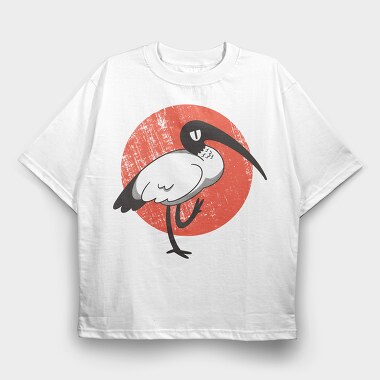 White Ibis, Tricou Oversize Barbati (Unisex)