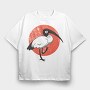 White Ibis, Tricou Oversize Barbati (Unisex)