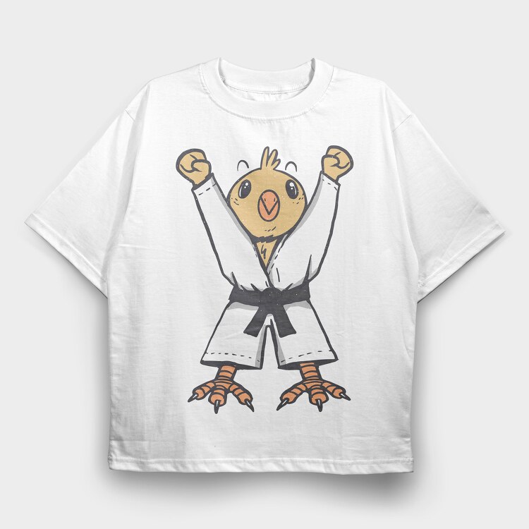 Carate Chicken, Tricou Oversize Barbati (Unisex)