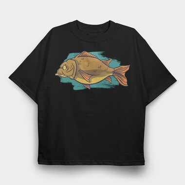 Big Carp Fish, Tricou Oversize Barbati (Unisex)