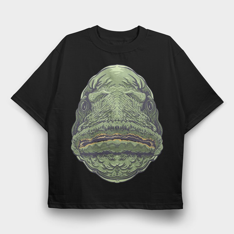 Fish Face, Tricou Oversize Barbati (Unisex)