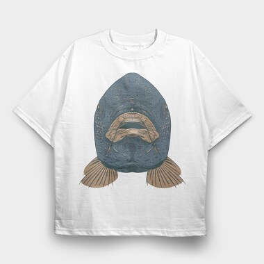 Fish Facecarp, Tricou Oversize Barbati (Unisex)