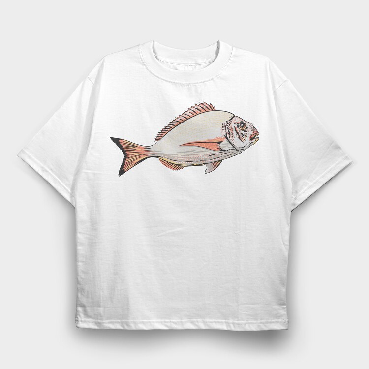 Fish Golden, Tricou Oversize Barbati (Unisex)