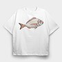 Fish Golden, Tricou Oversize Barbati (Unisex)
