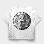 Fish Yng Yang, Tricou Oversize Barbati (Unisex)
