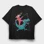 Trippy Cat, Tricou Oversize Barbati (Unisex)