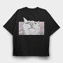 Cat Jam, Tricou Oversize Barbati (Unisex)