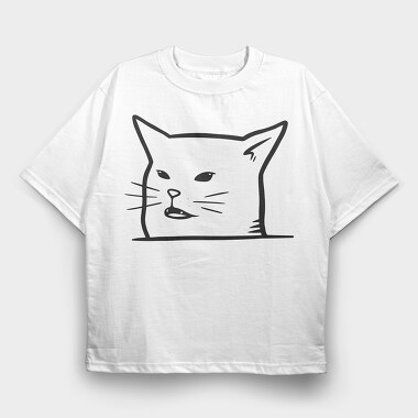 Cat Meme, Tricou Oversize Barbati (Unisex)