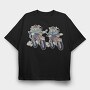 Bike Cat, Tricou Oversize Barbati (Unisex)