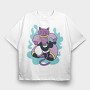 Magician Cat, Tricou Oversize Barbati (Unisex)