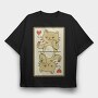 Cat Card, Tricou Oversize Barbati (Unisex)