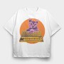 Cat Synth, Tricou Oversize Barbati (Unisex)