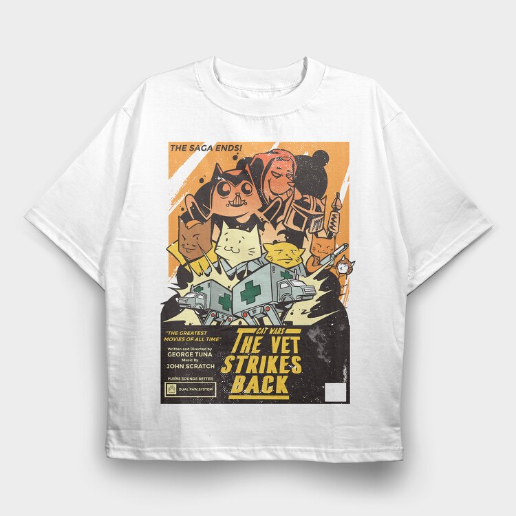 Cat Wars, Tricou Oversize Barbati (Unisex)