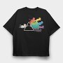 Prisma Cats, Tricou Oversize Barbati (Unisex)