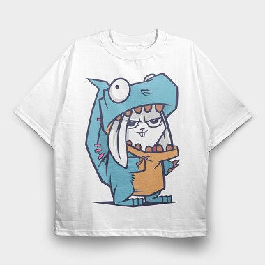 Rabbits Dinosaur, Tricou Oversize Barbati (Unisex)