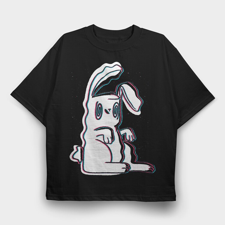 Trippy Bunny, Tricou Oversize Barbati (Unisex)