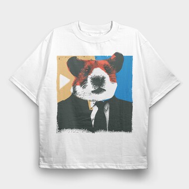 Hamster Head, Tricou Oversize Barbati (Unisex)