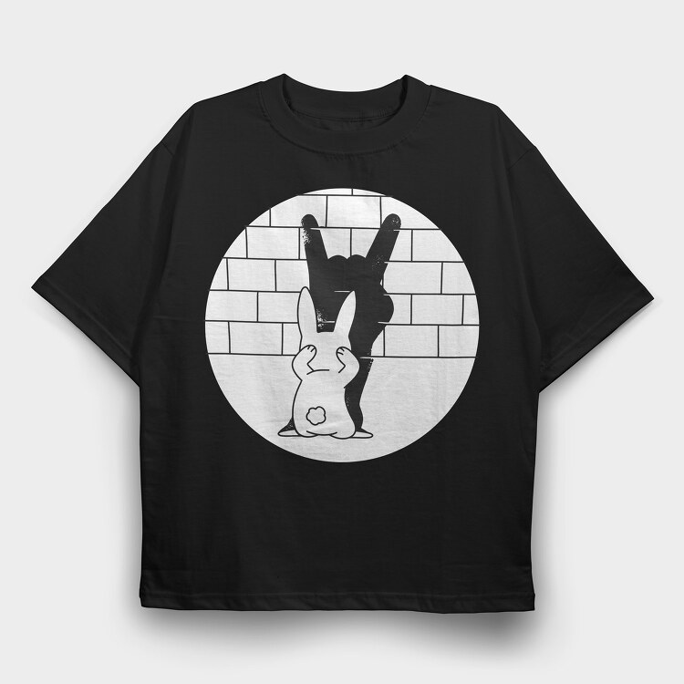 Shadow Rabbit, Tricou Oversize Barbati (Unisex)