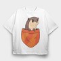 Pocket Otter, Tricou Oversize Barbati (Unisex)