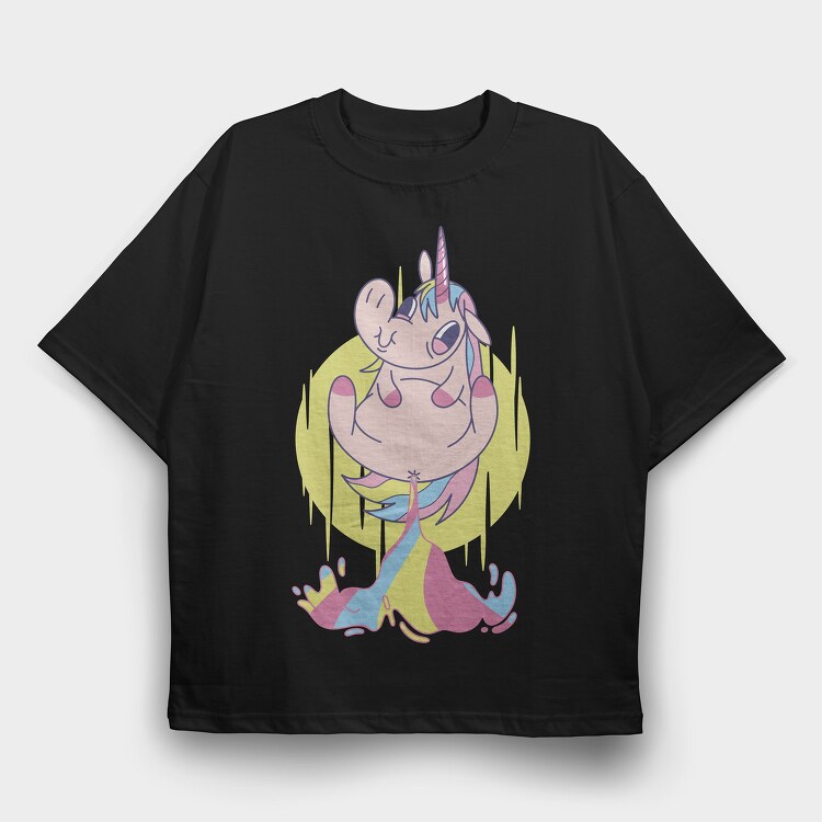 Unicorn Fly, Tricou Oversize Barbati (Unisex)