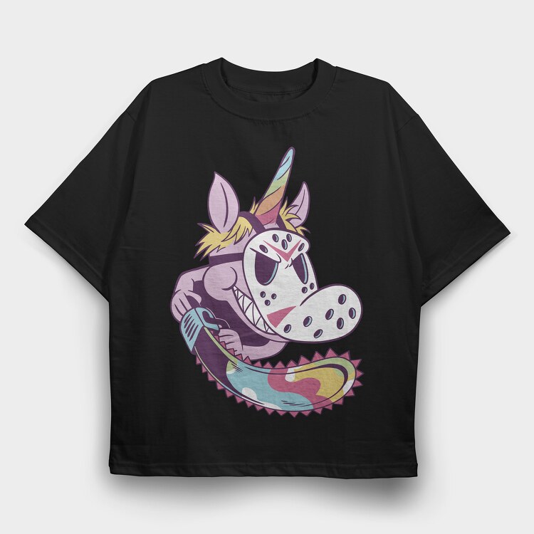 Unicorn Halloween, Tricou Oversize Barbati (Unisex)