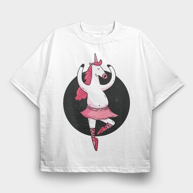 Ballet Unicorn, Tricou Oversize Barbati (Unisex)