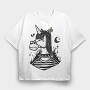 Emo Unicorn, Tricou Oversize Barbati (Unisex)