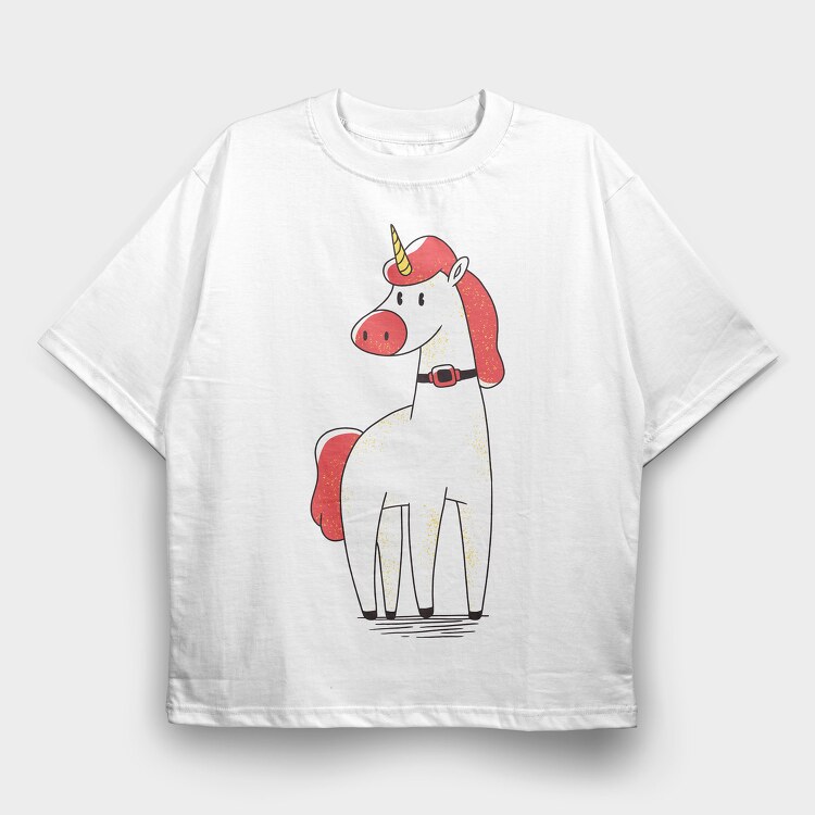 Unicorn, Tricou Oversize Barbati (Unisex)